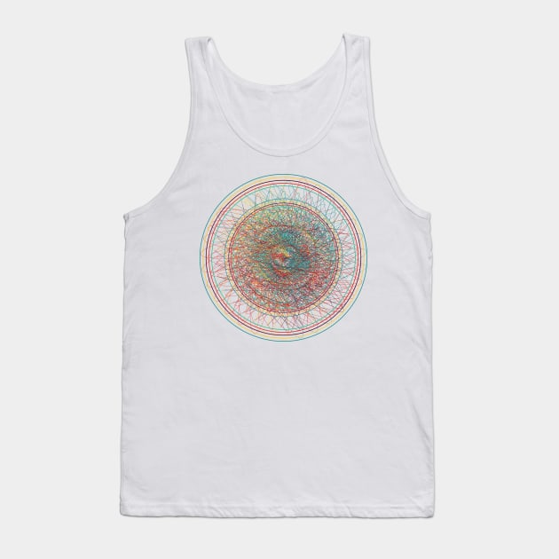 colorful abstract circle geometric illustration Tank Top by meisuseno